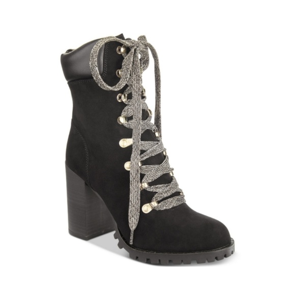 MATERIAL GIRL HAZIL LACE - UP BOOTIES - Picture 1 of 7